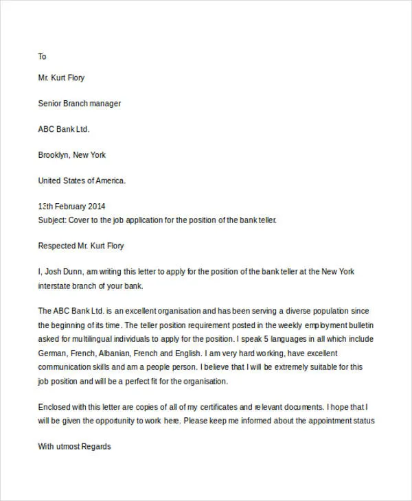 35155 banking cover letter achievements