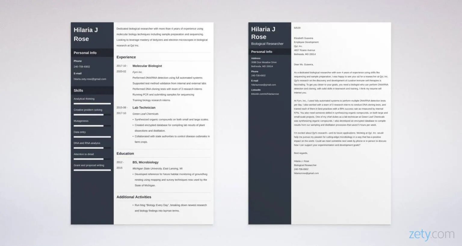 35161 biology cover letter skills