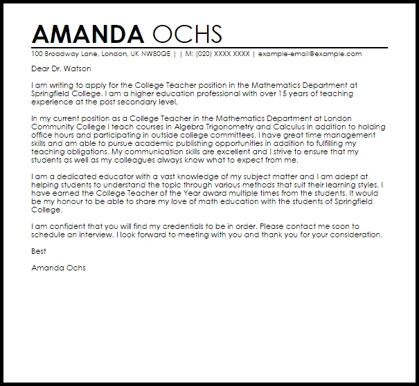 35166 academic advisor cover letter