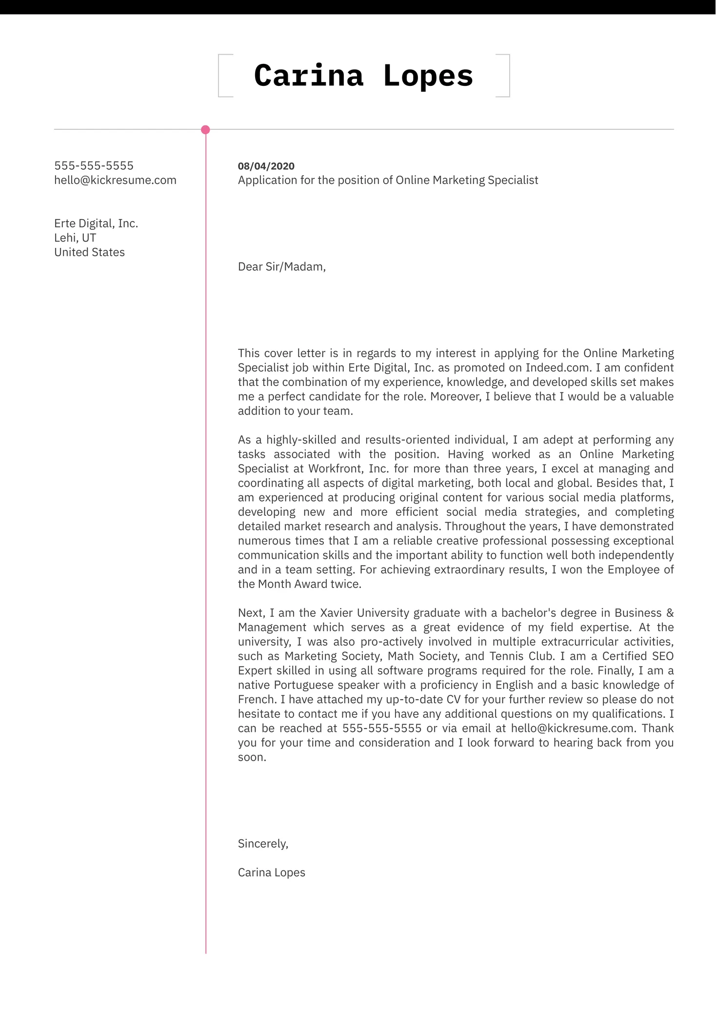 35175 cover letter formatting