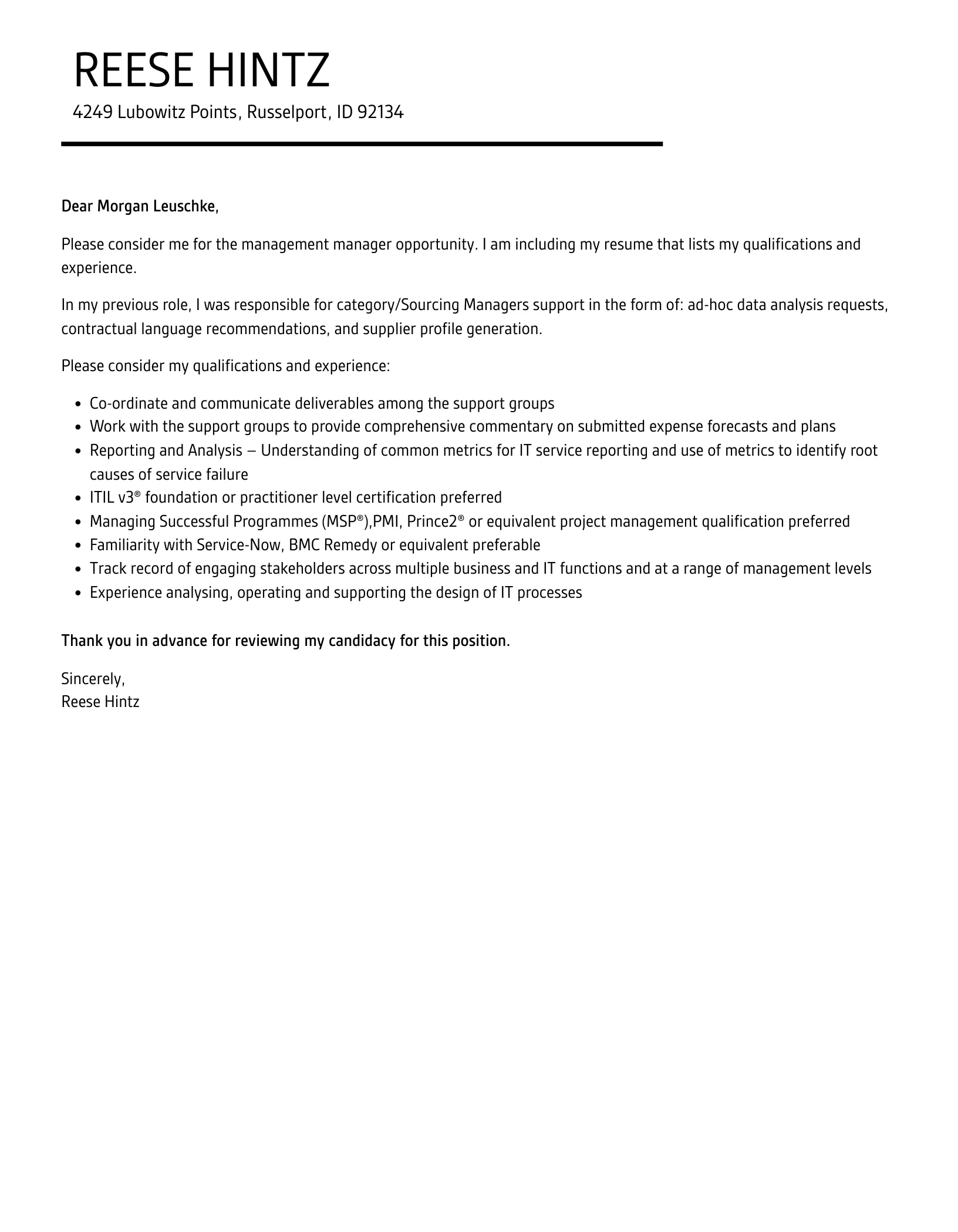 35189 management job cover letter format