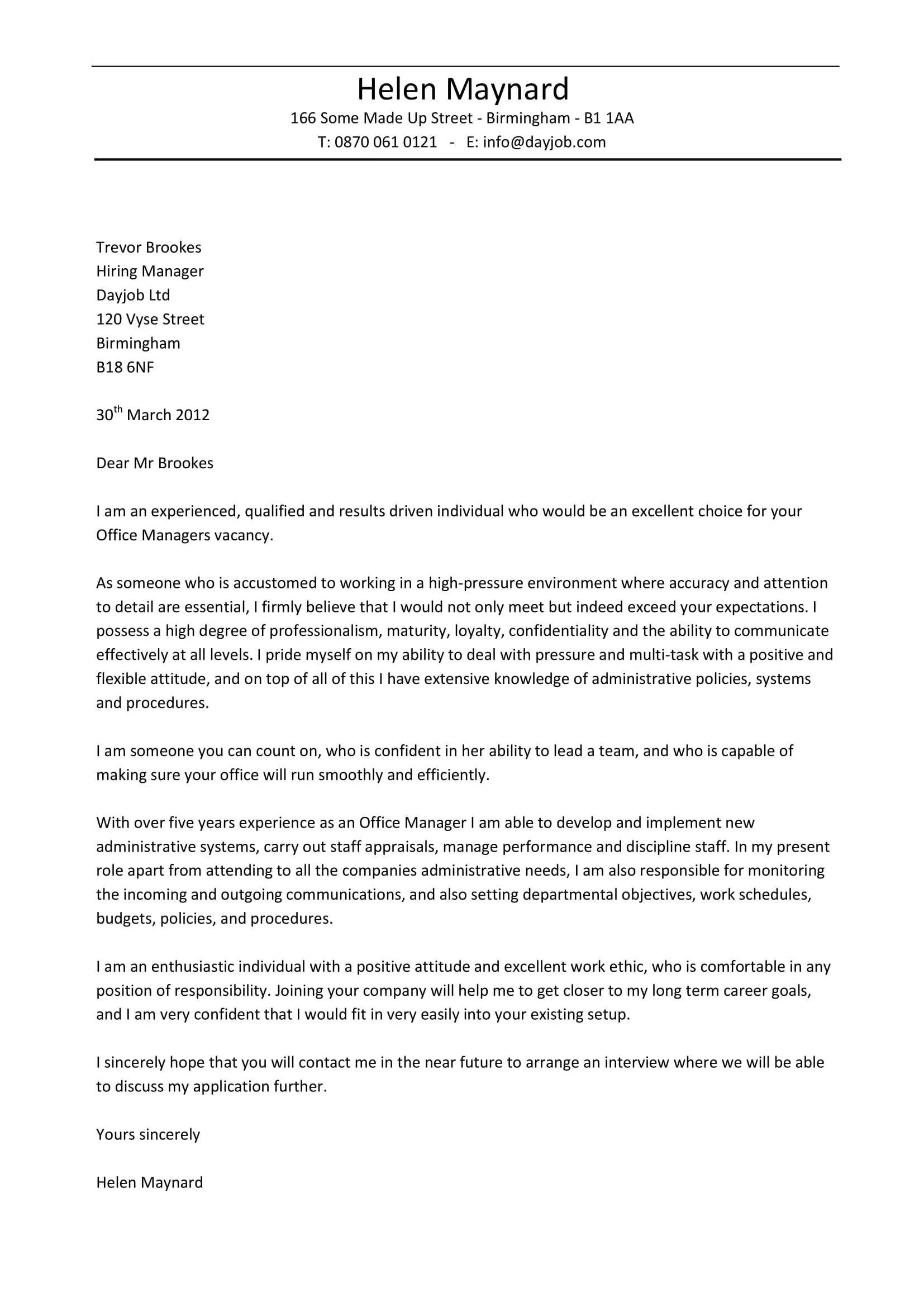 35189 management job cover letter online builder