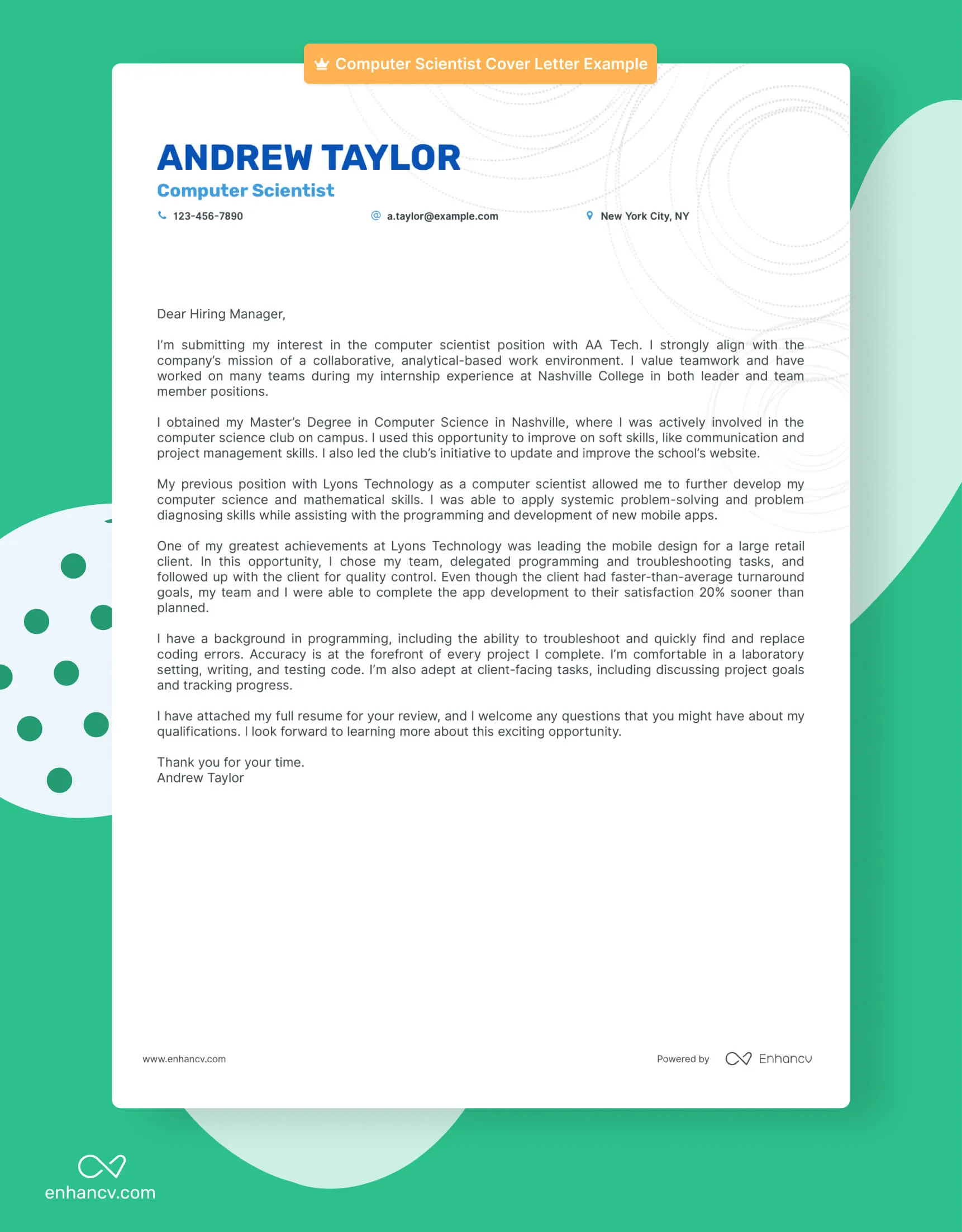 35193 tailoring cover letter