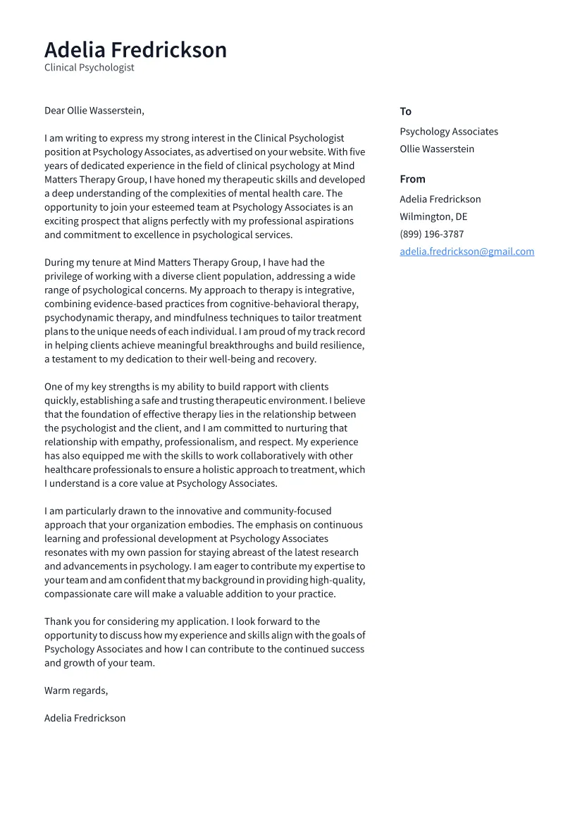 35194 psychology cover letter clinical