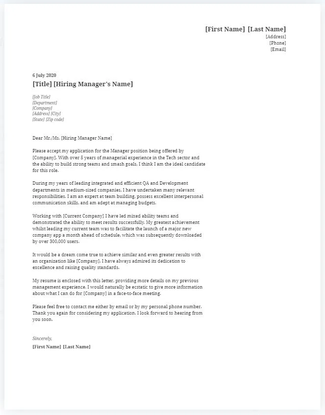 35218 manager resume tips