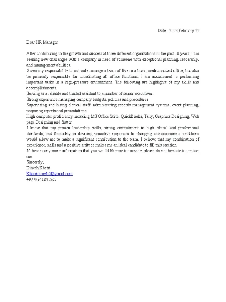 35219 assistant cover letter importance