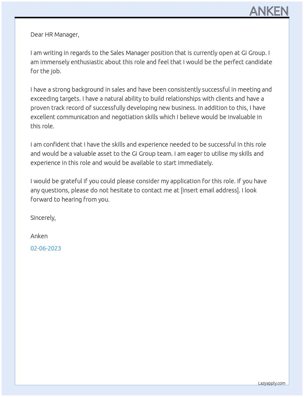 35228 cover letter purpose