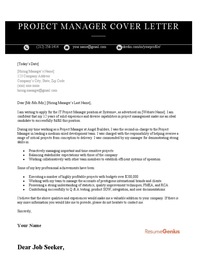 35254 project manager cover letter image1