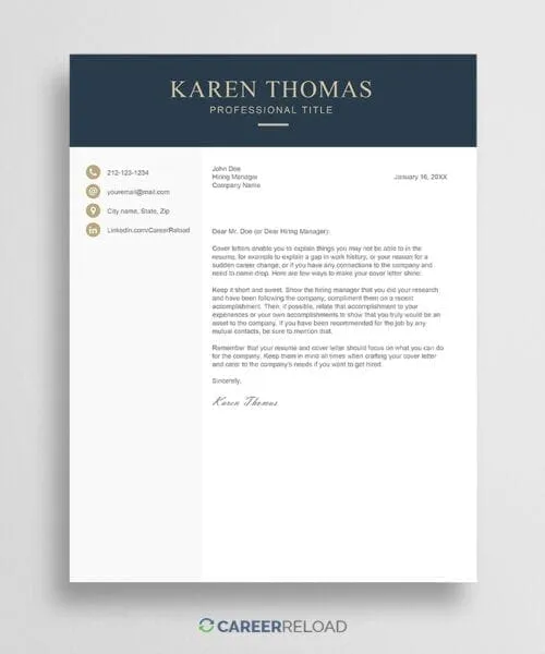 35258 cover letter minimalist template