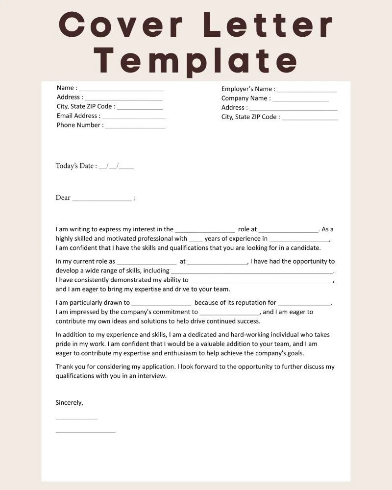35258 cover letter traditional template