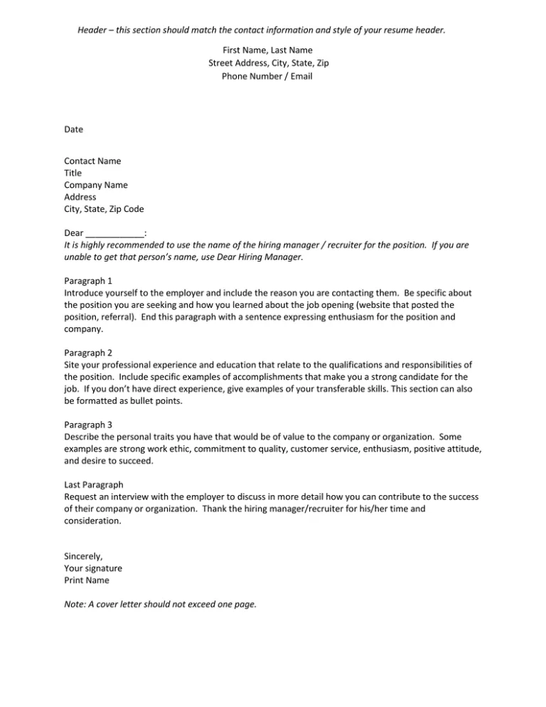 35266 cover letter formatting