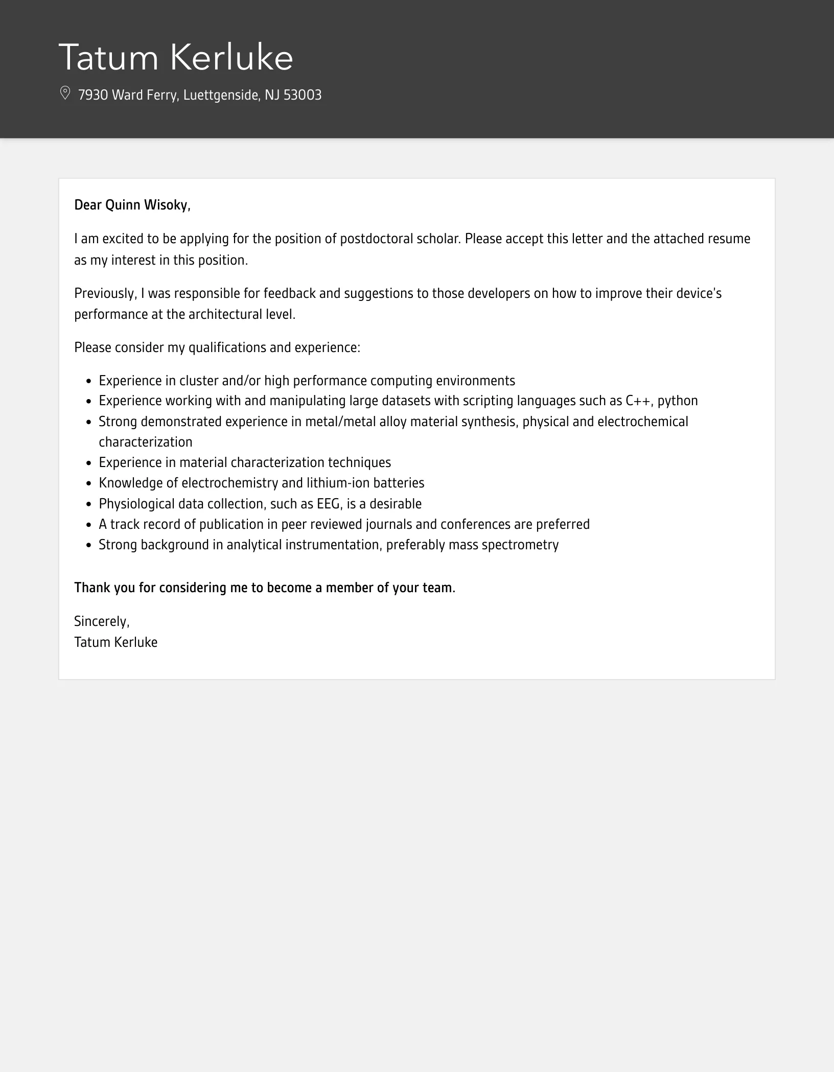 35276 postdoc quantifying achievements