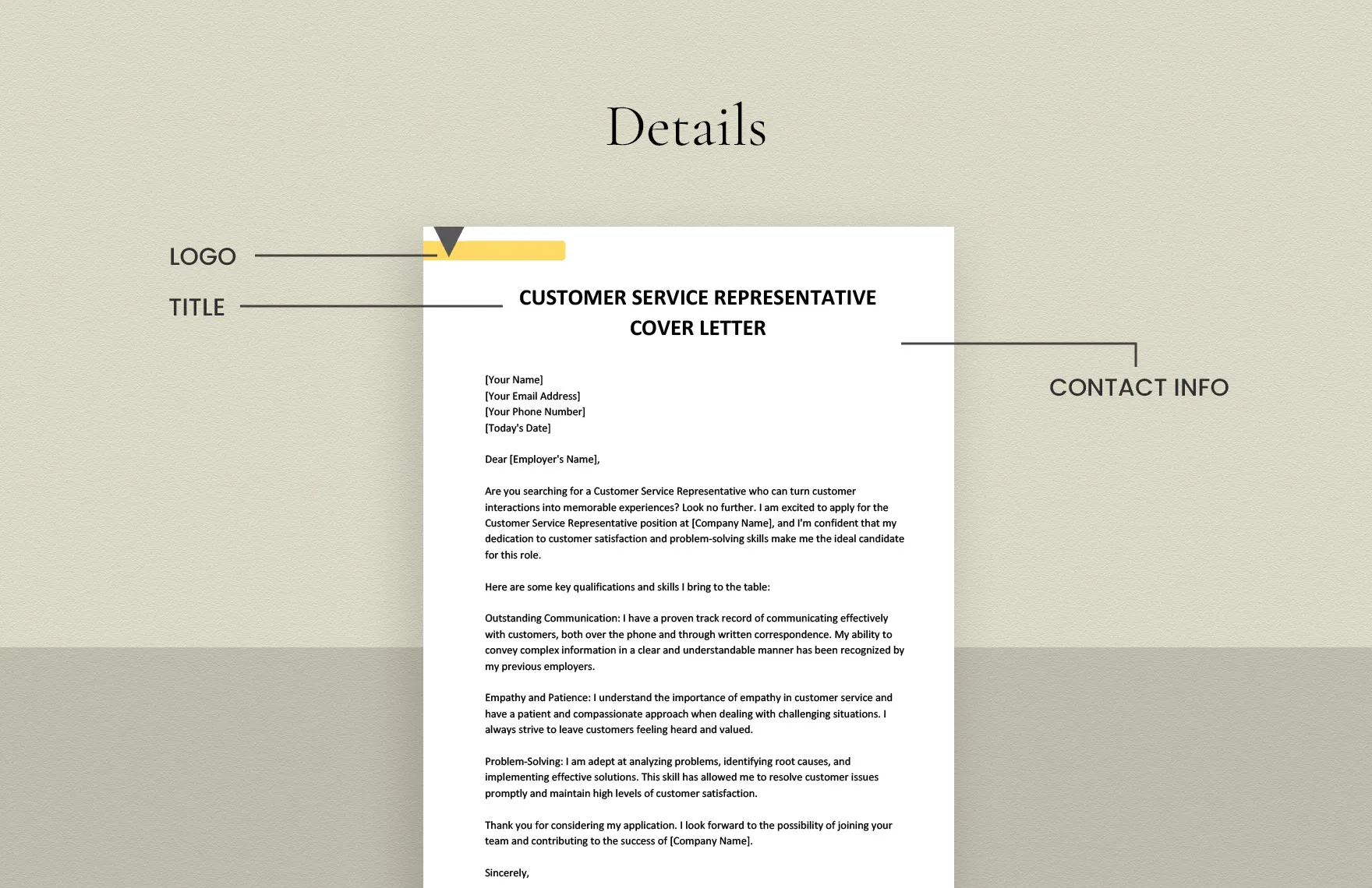 35286 customer care cover letter achievements