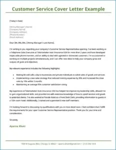 35286 customer care cover letter body