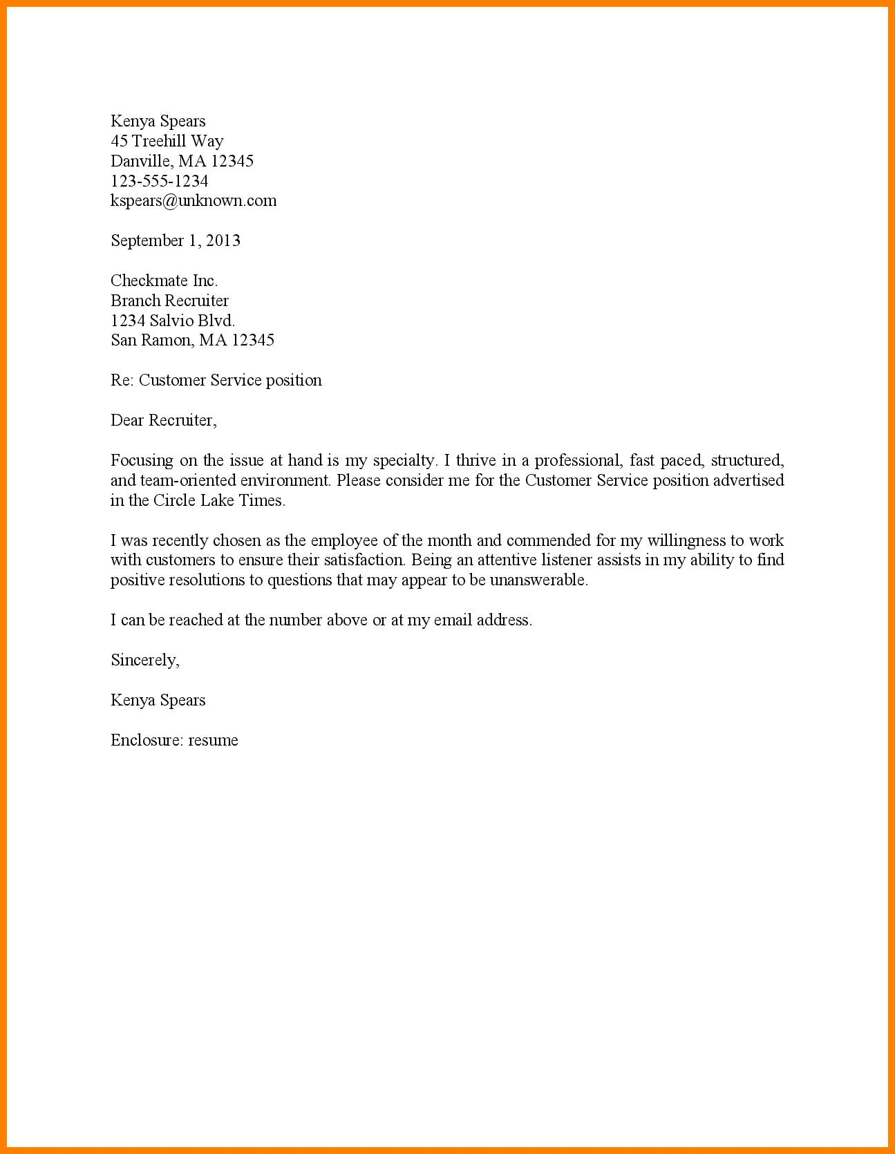 35286 customer care cover letter header