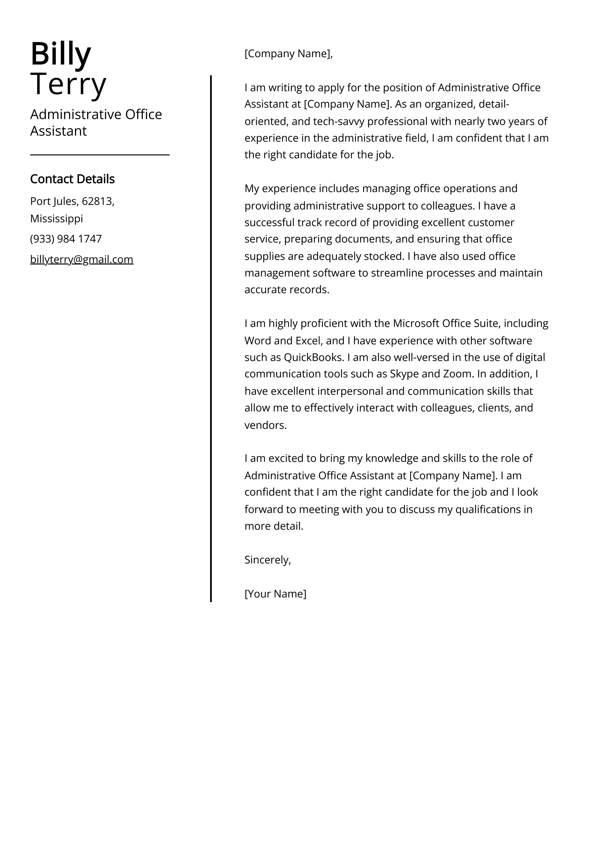 35296 proofreading cover letter