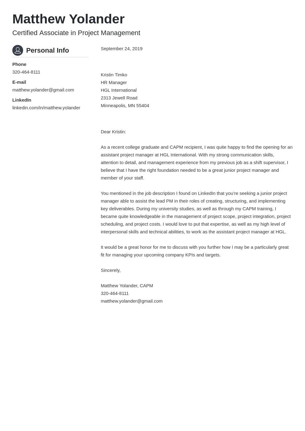 35312 cover letter formatting