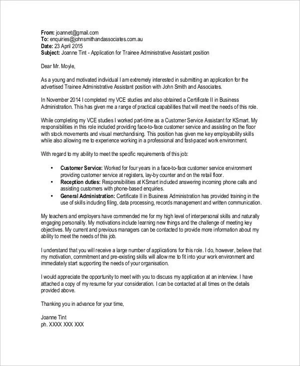 35314 cover letter purpose