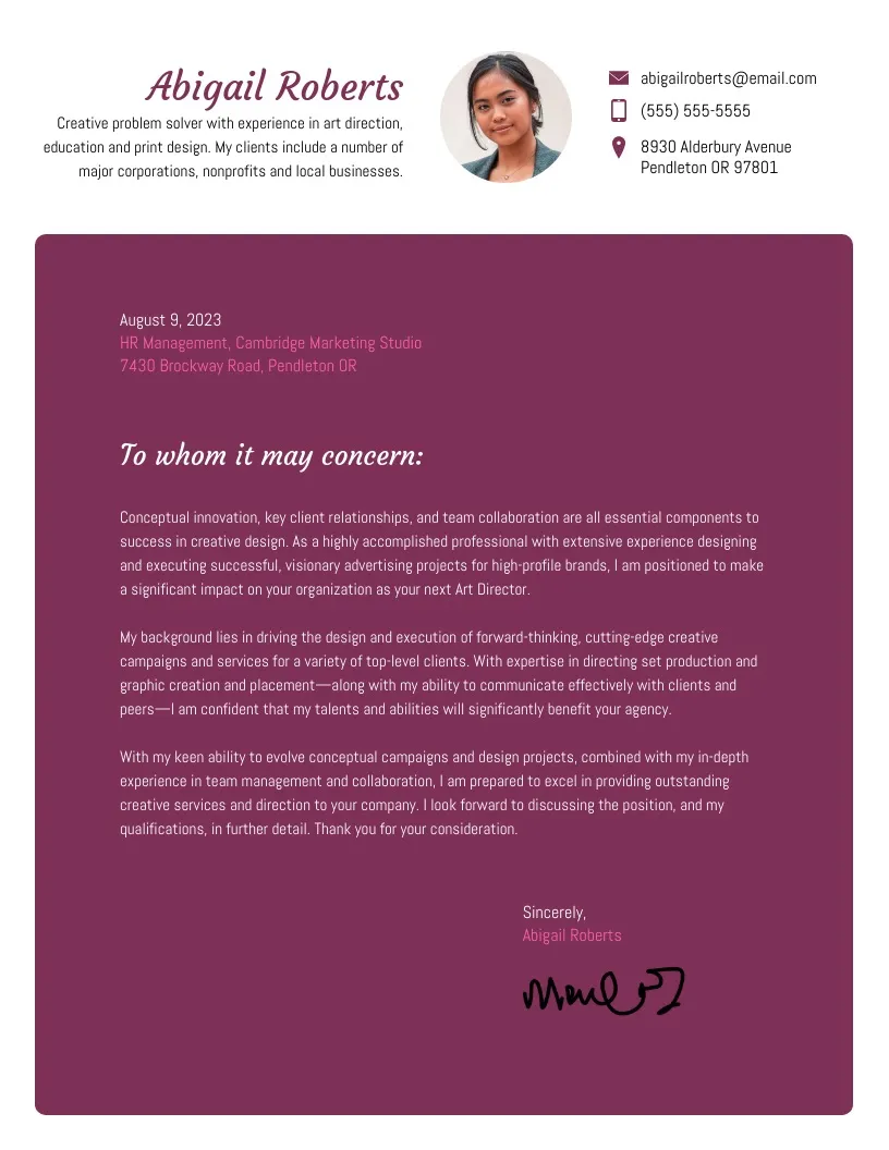 35328 bold graphic cover letter