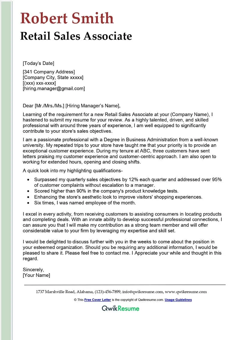 35333 cover letter formatting