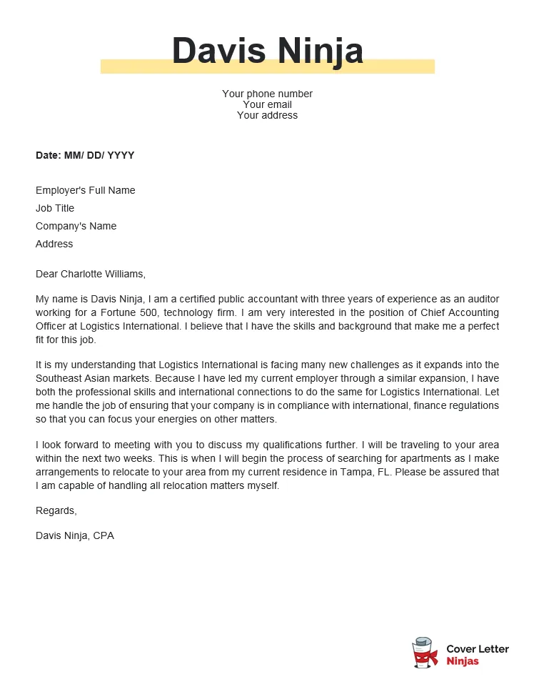 35352 relocation cover letter research