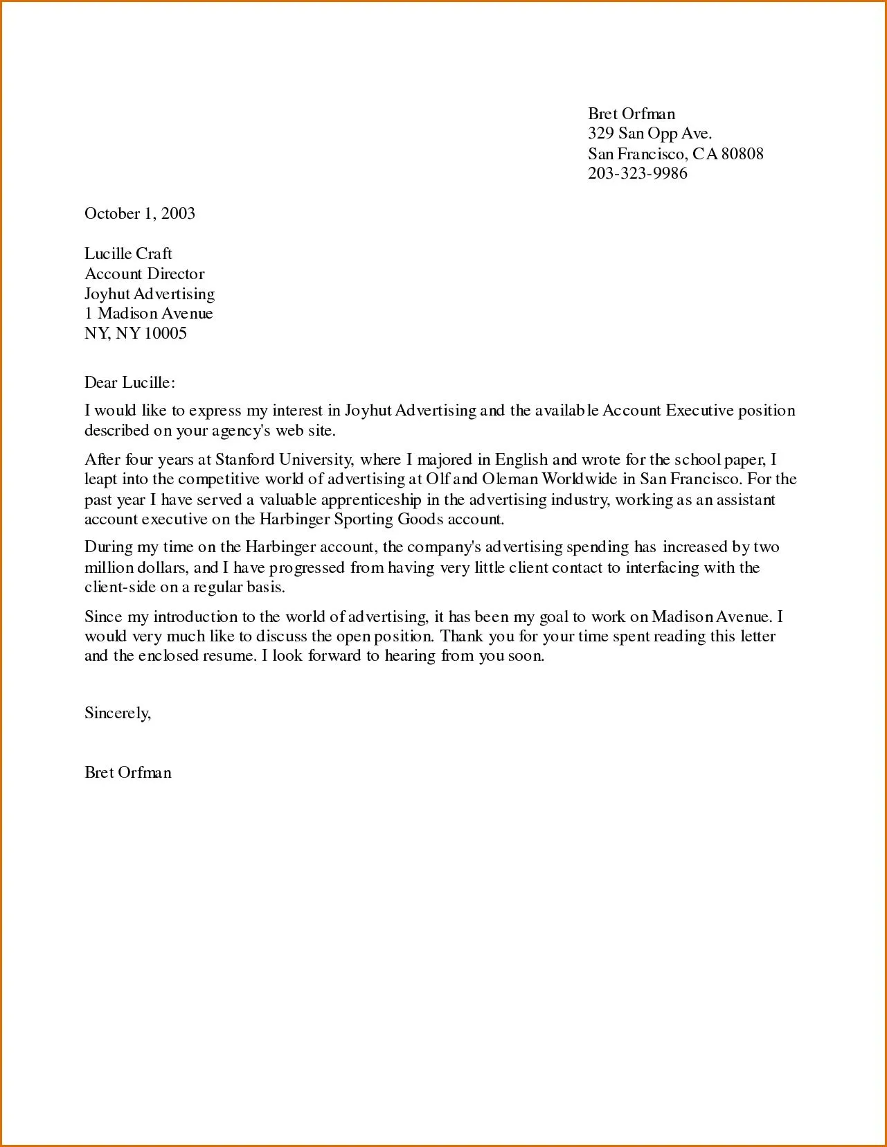 35354 cover letter formatting
