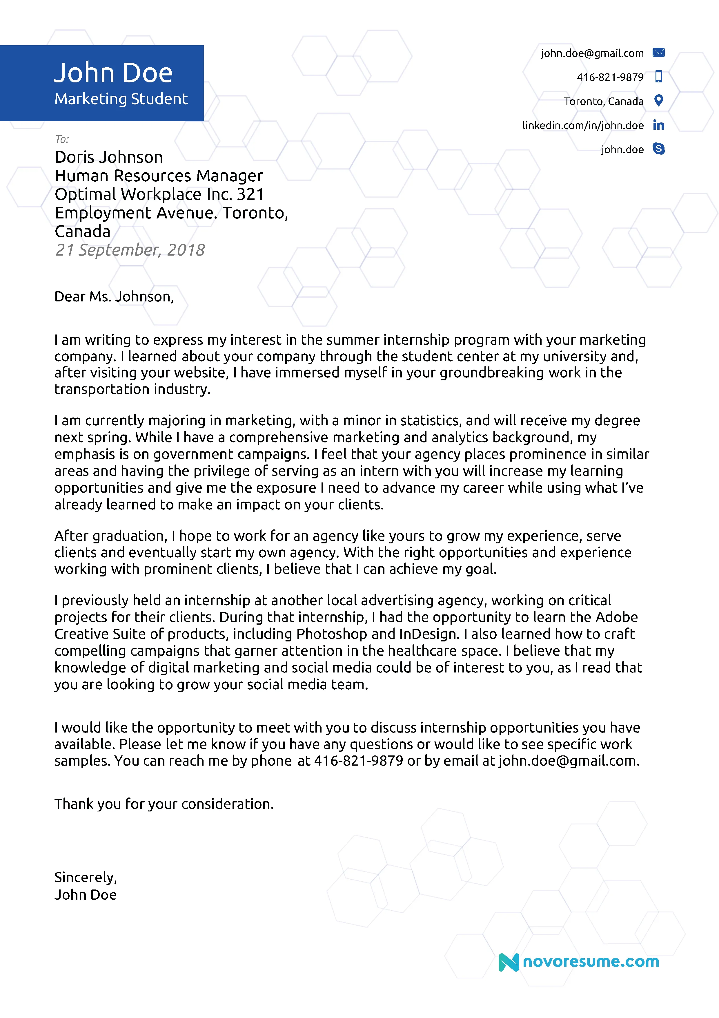 35363 cover letter internship proofread