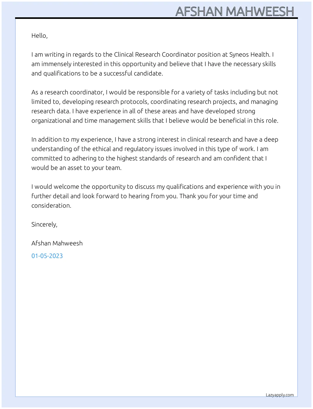 35364 clinical research coordinator skills