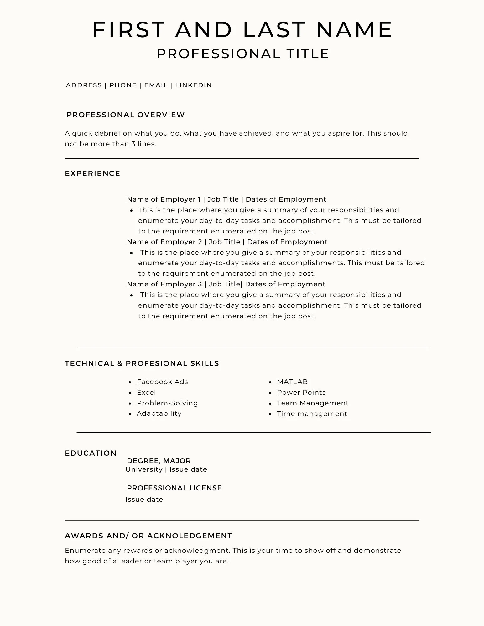 35370 resume formatting