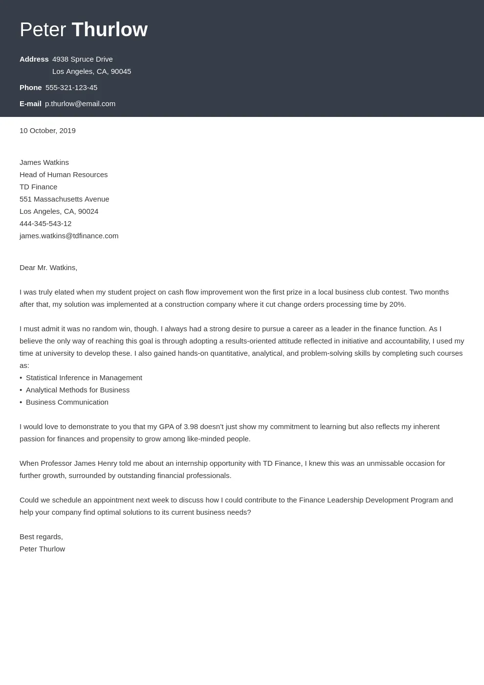 35373 professional cover letter