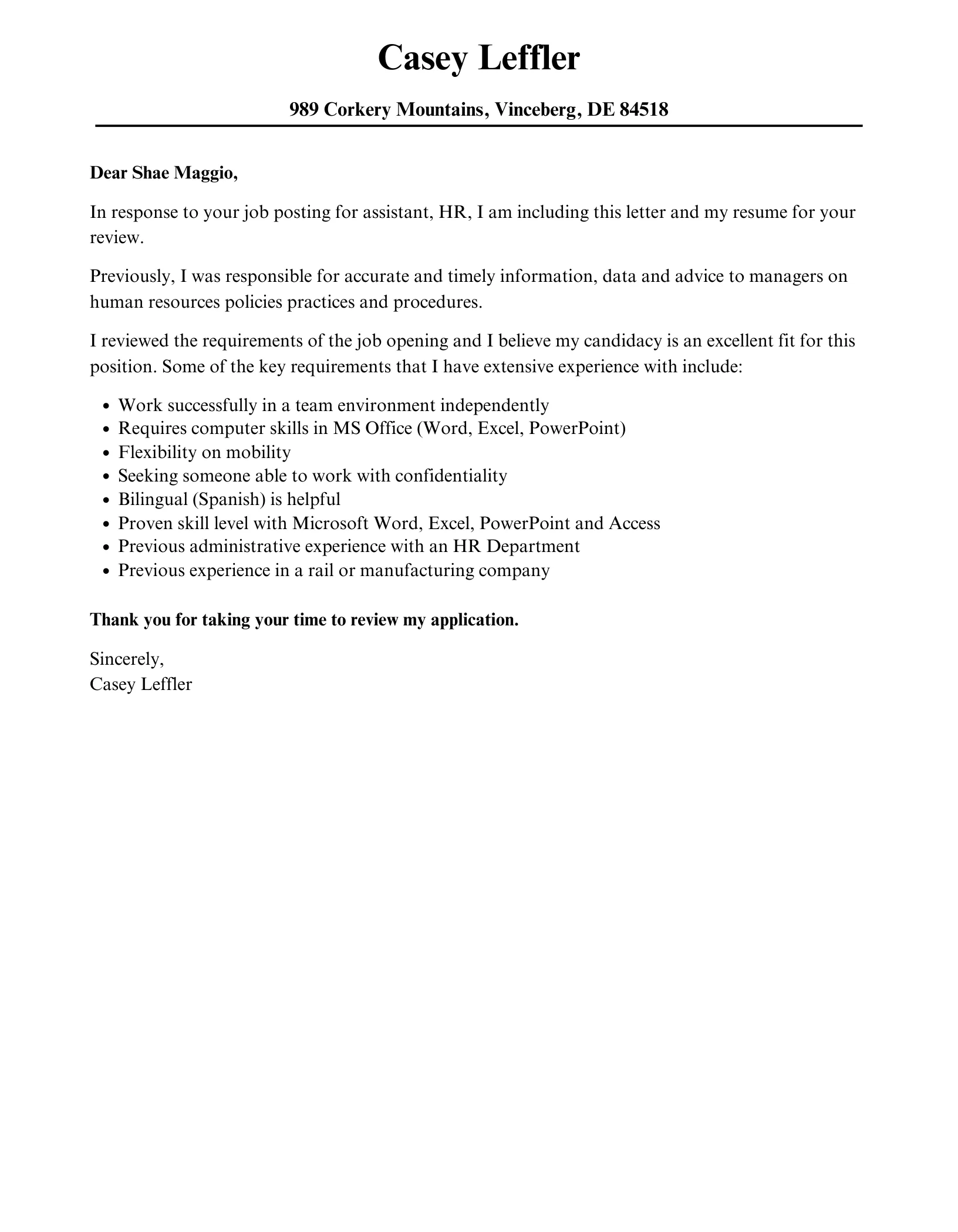 35375 hr assistant cover letter mistakes