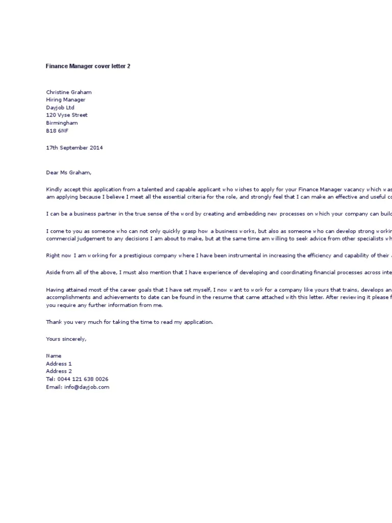 35378 financial manager cover letter