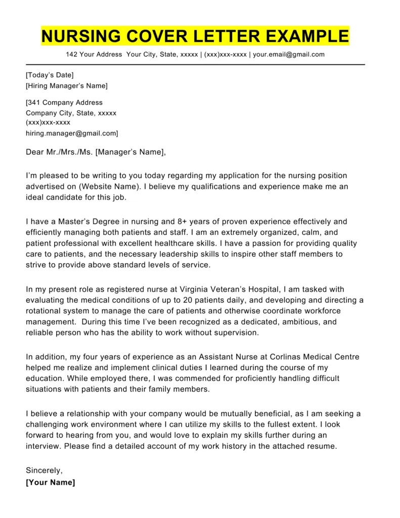 35379 nursing resume vs cover letter