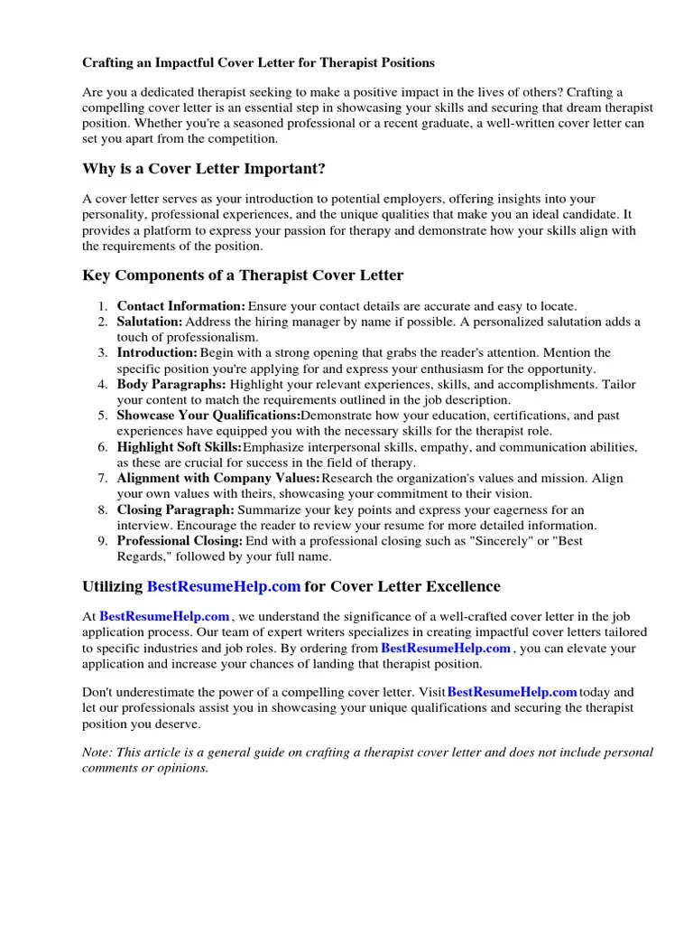 35387 therapist cover letter writing
