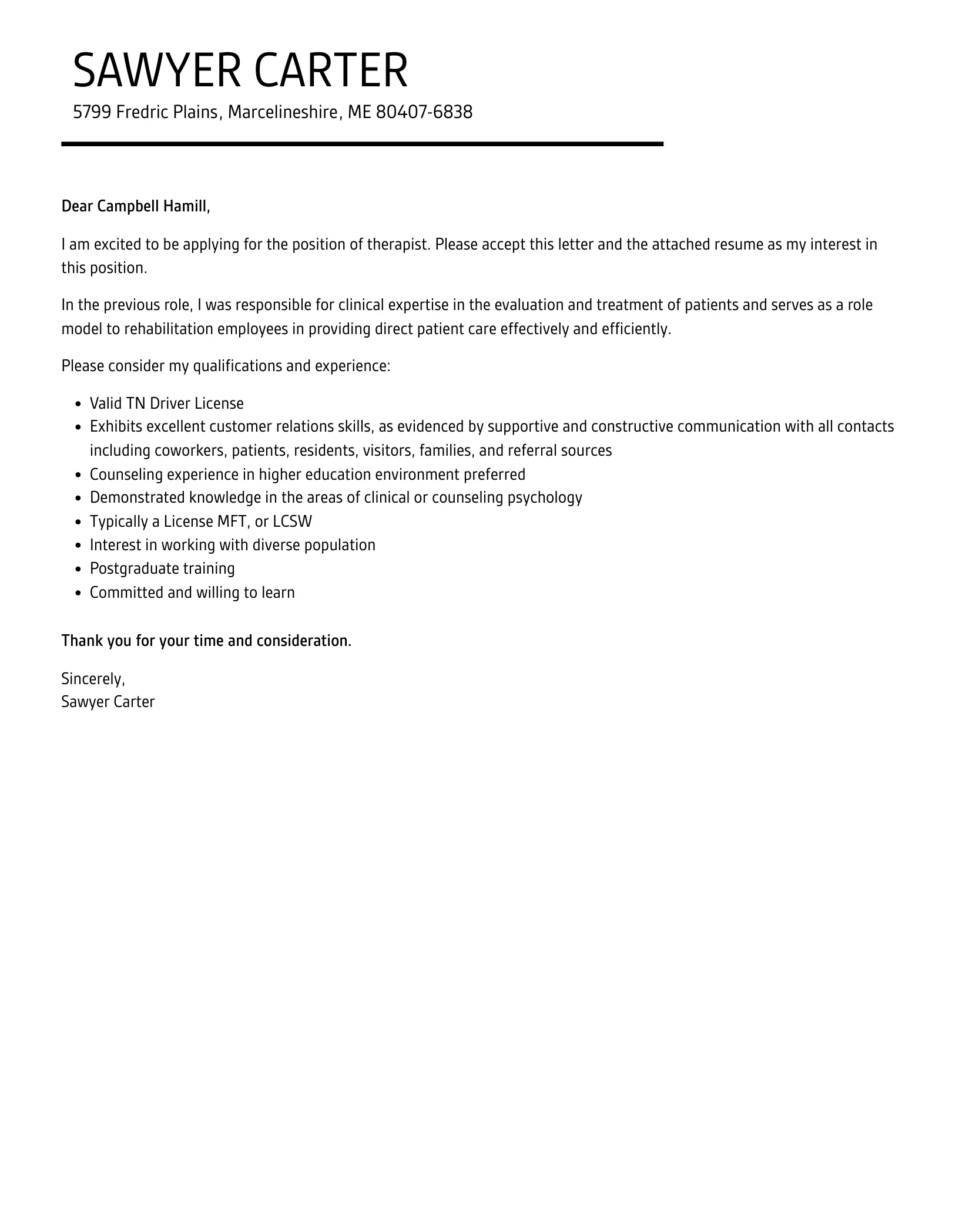 35387 therapist job application