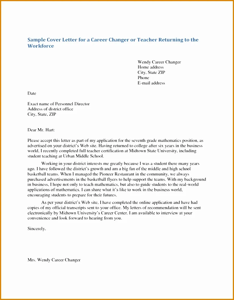 35389 teacher cover letter components