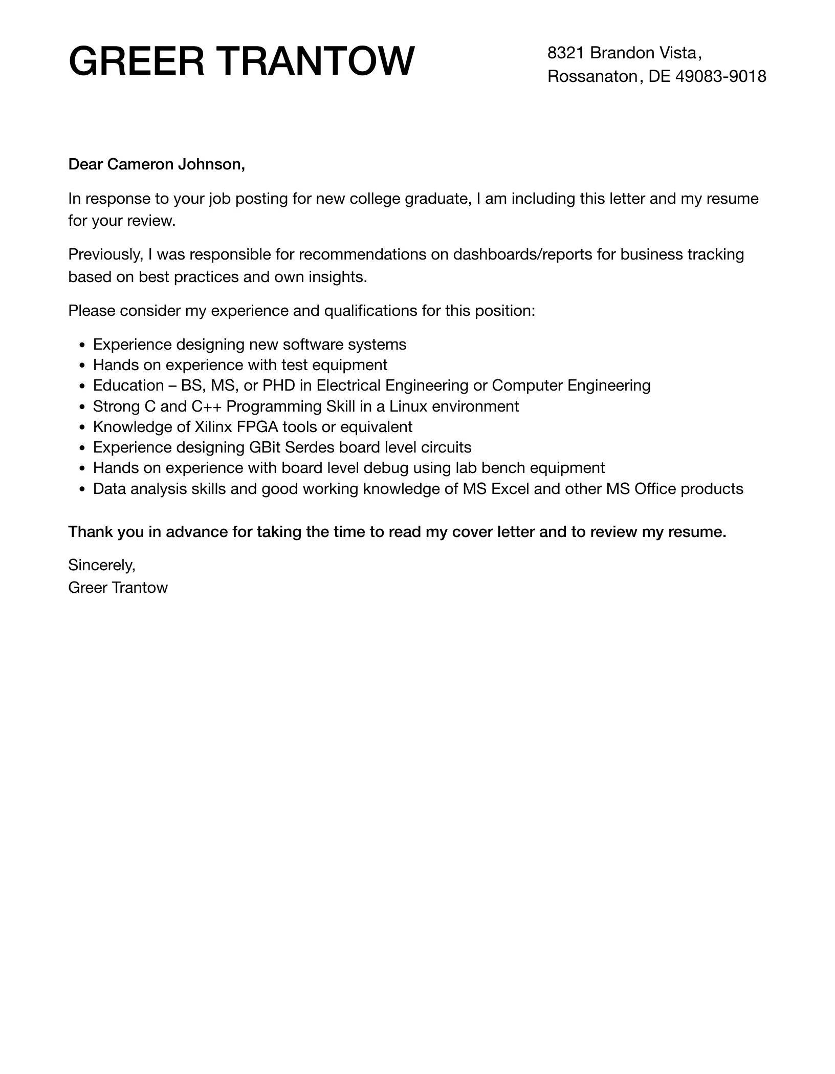 35419 cover letter tips grad 6