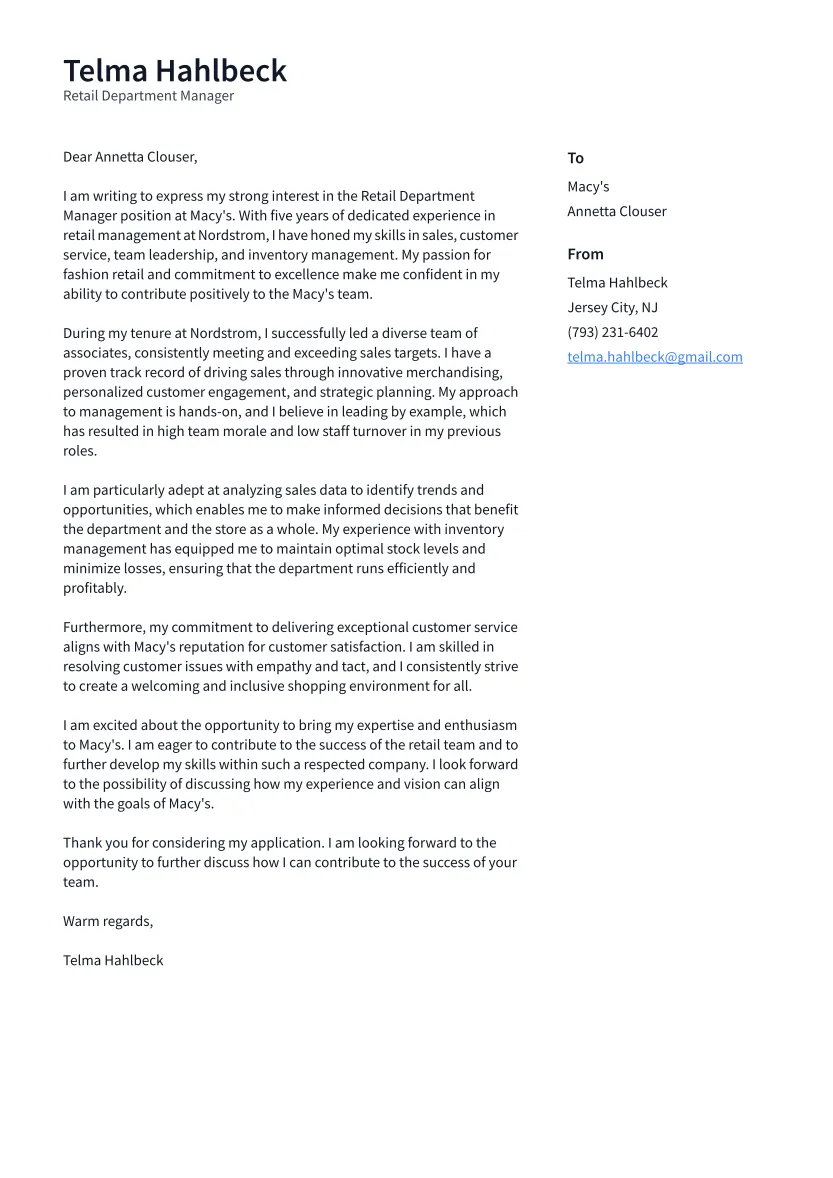 35437 retail manager achievements