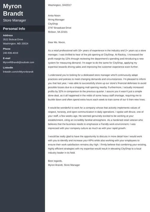 35437 retail manager formatting