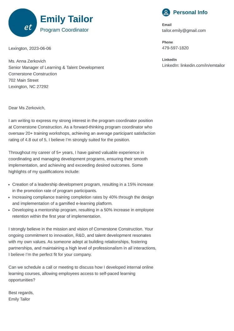 35447 cover letter elements