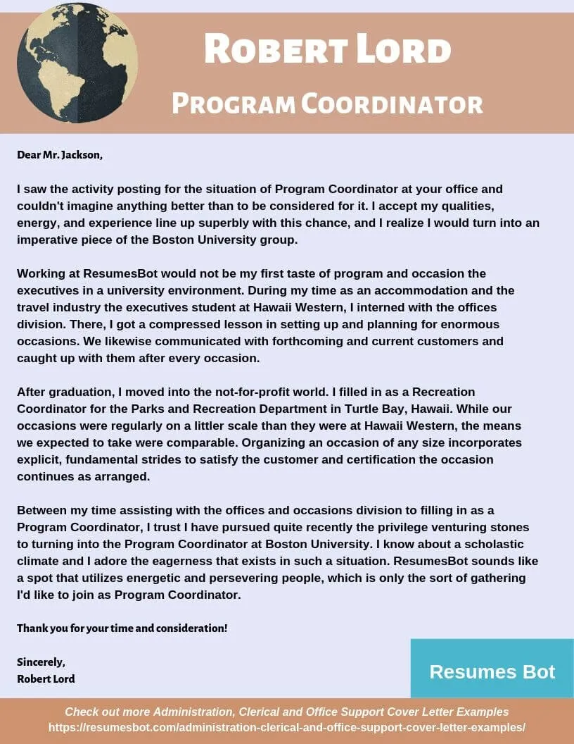 35447 program coordinator cover letter