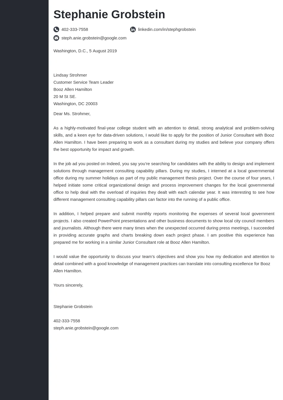 35454 achievements cover letter