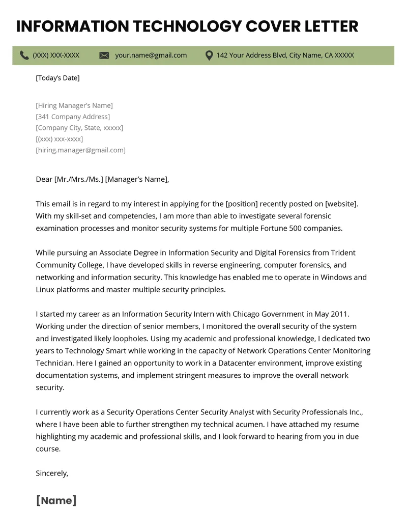 35457 it cover letter sample skills