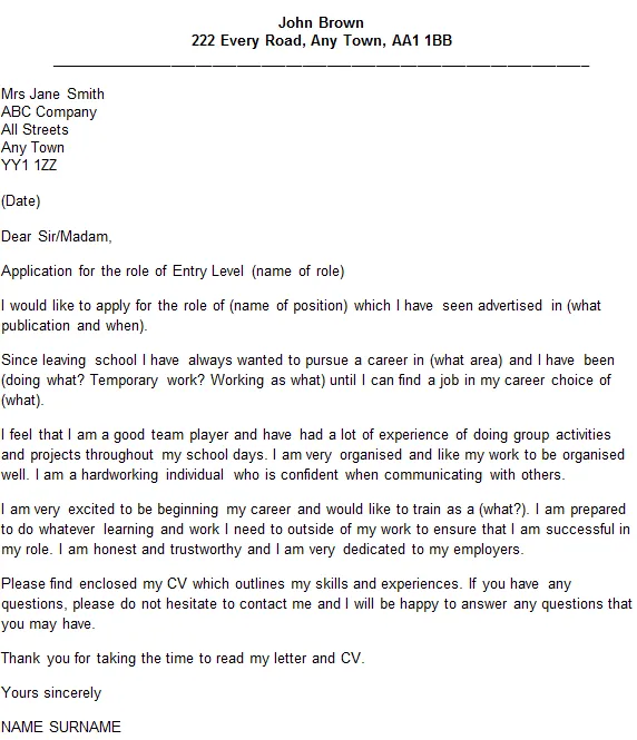 35464 demonstrating enthusiasm cover letter