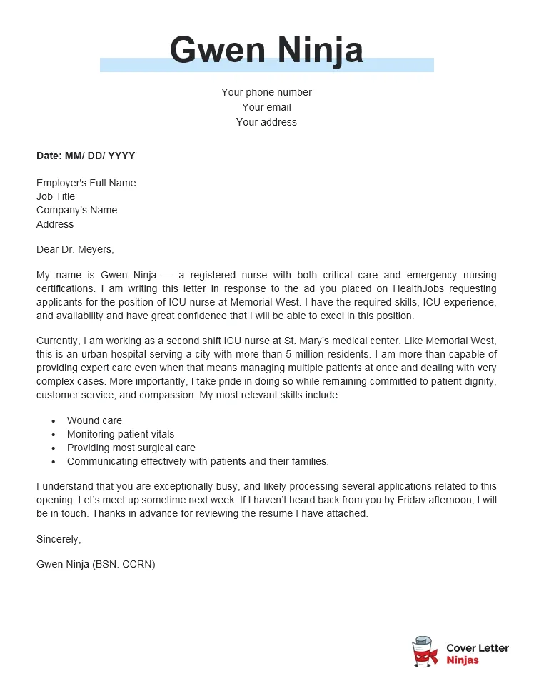 35465 icu nurse cover letter hero